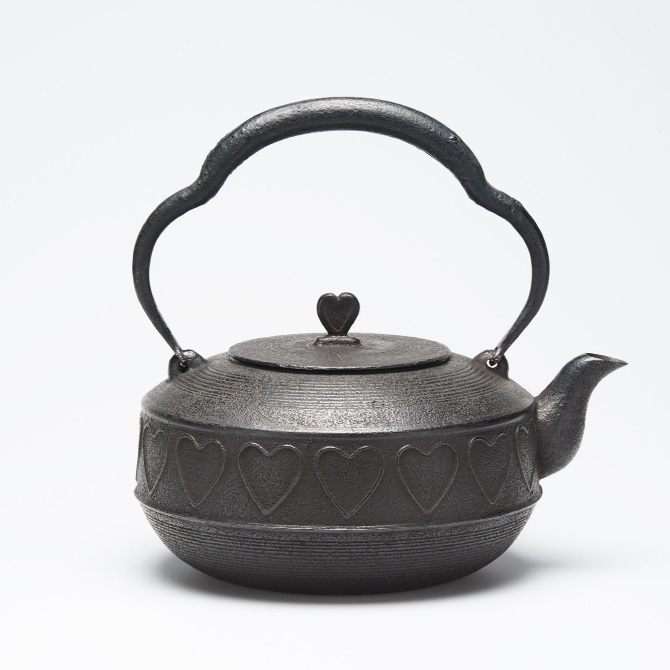 リサイクル南部鉄瓶 車軸型 2.0L ラインハート模様