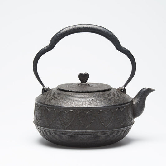 リサイクル南部鉄瓶 車軸型 2.0L ラインハート模様