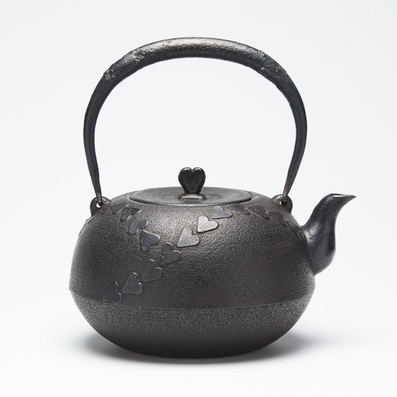 リサイクル南部鉄瓶 布団型 2.2L ウィンドハート模様