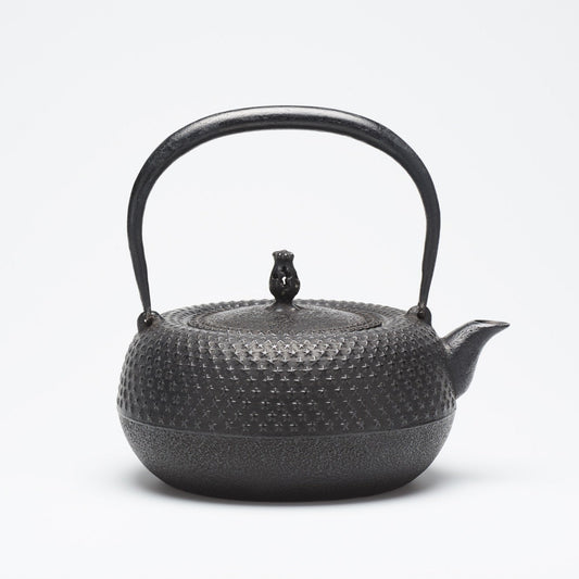 リサイクル南部鉄瓶 平鉄鉢型 1.4L 星霰模様