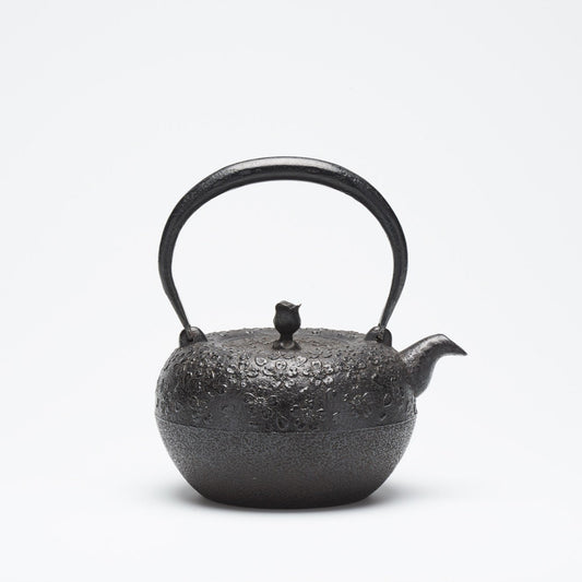 リサイクル南部鉄瓶 鉄鉢型 0.8L 桜模様