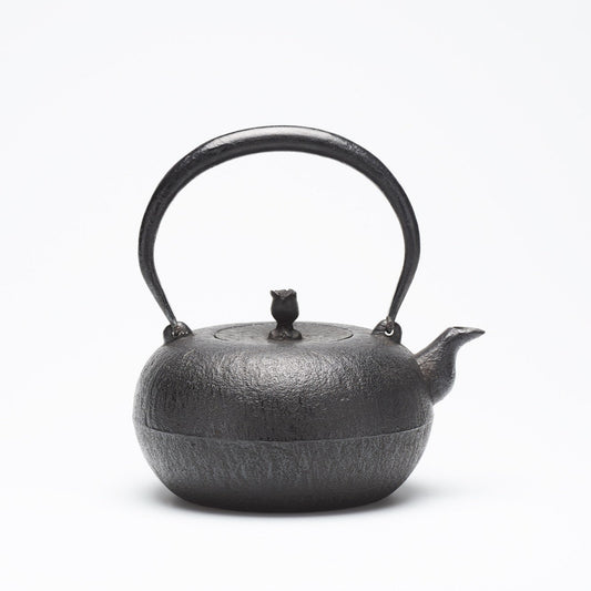 リサイクル南部鉄瓶 蜜柑型 0.8L 肌模様