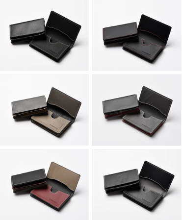 自動車革シートを再生 リサイクルレザー名刺入れ