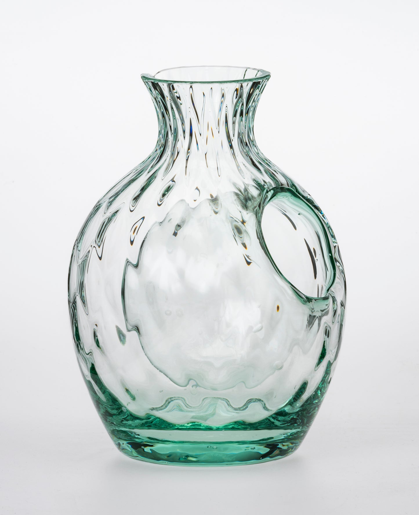 自動車ガラスを再生 リサイクル片口酒器 無地・網目模様 300cc