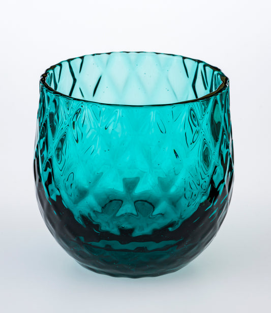 自動車ガラスを再生 リサイクルぐい吞み 無地・網目模様・モール模様 160cc