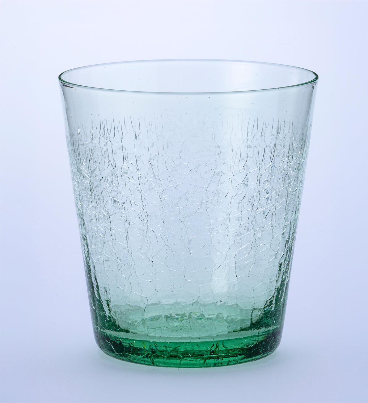 自動ガラスを再生 リサイクルオールドファッショングラス ひび模様 220cc