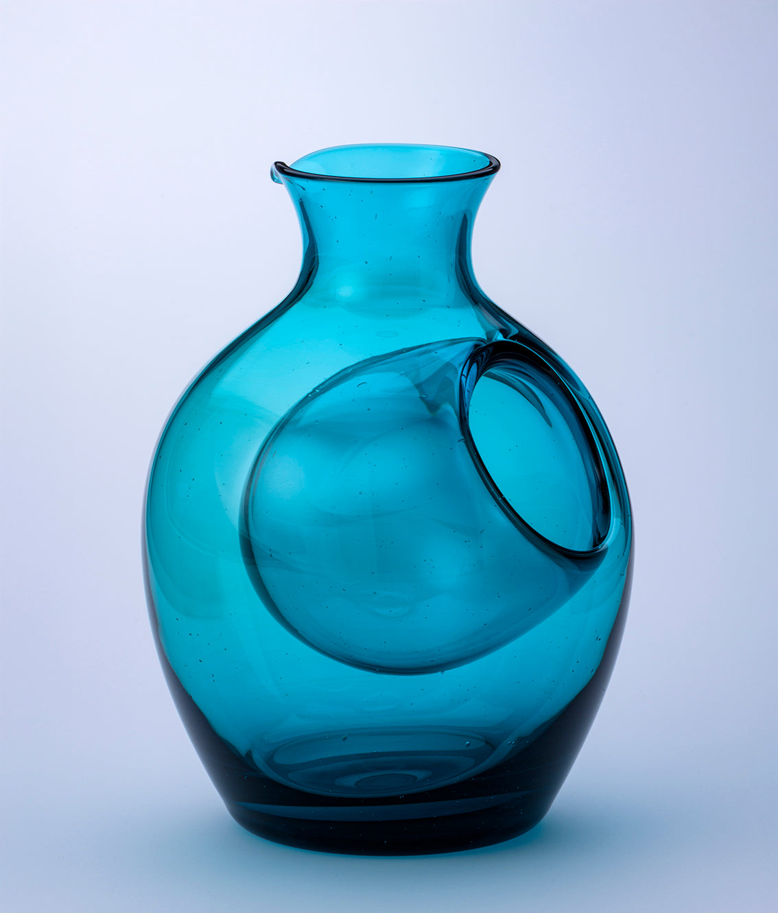 自動車ガラスを再生 リサイクル片口酒器 無地・網目模様 300cc