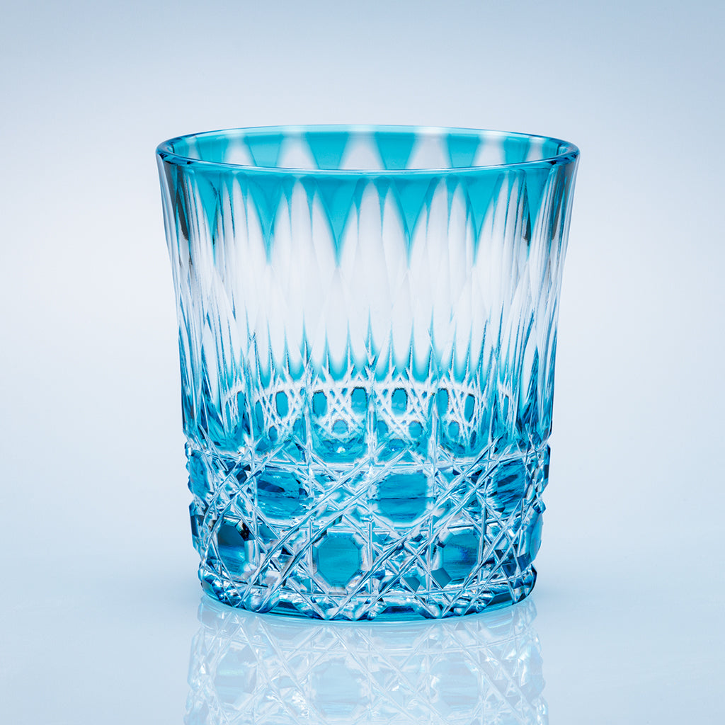 小樽切子 オールドファッショングラス 金銀銅を再生 ティアラ・花籠目模様