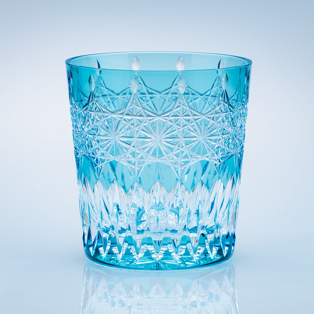 小樽切子 オールドファッショングラス 金銀銅を再生 ティアラ・花籠目模様