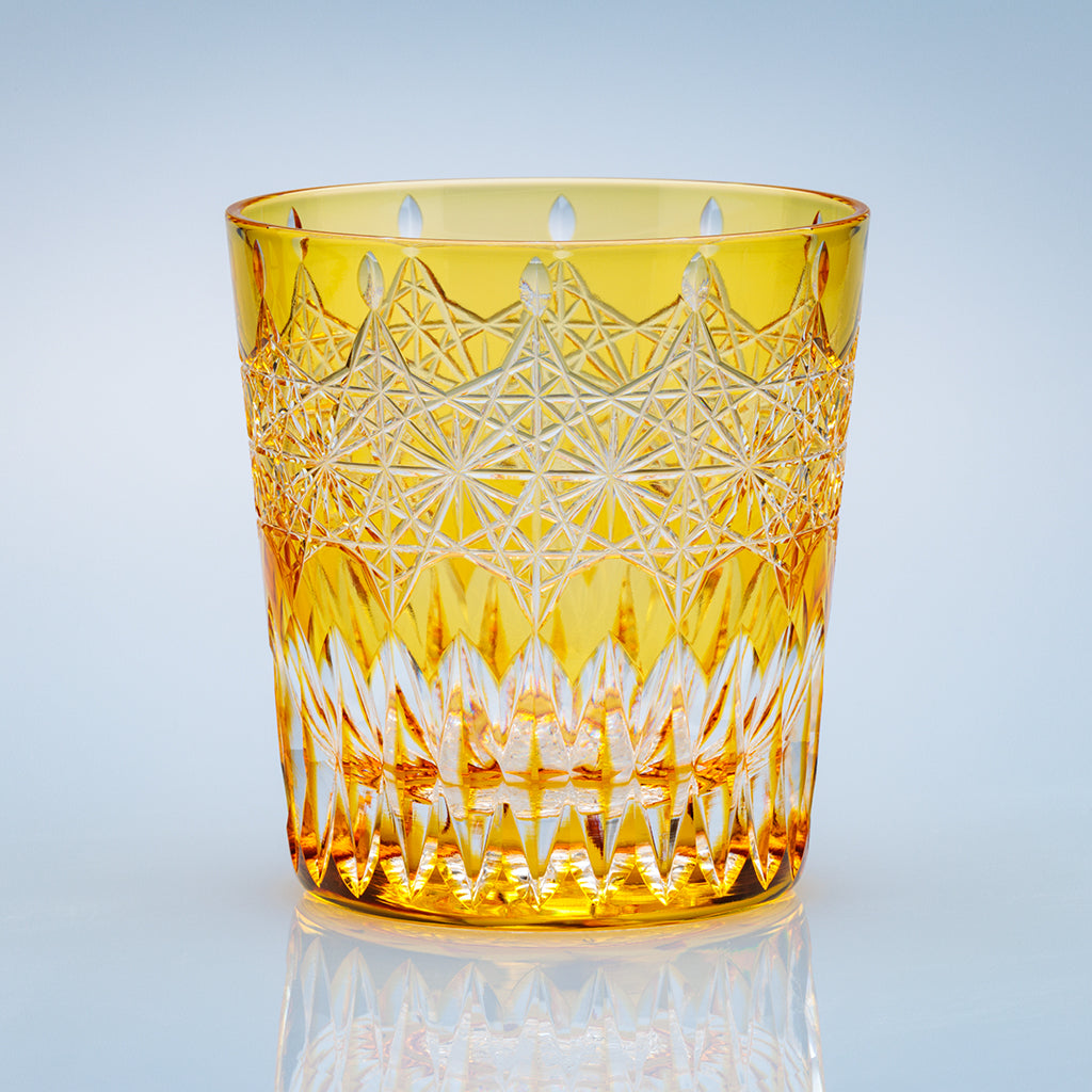 小樽切子 オールドファッショングラス 金銀銅を再生 ティアラ・花籠目模様