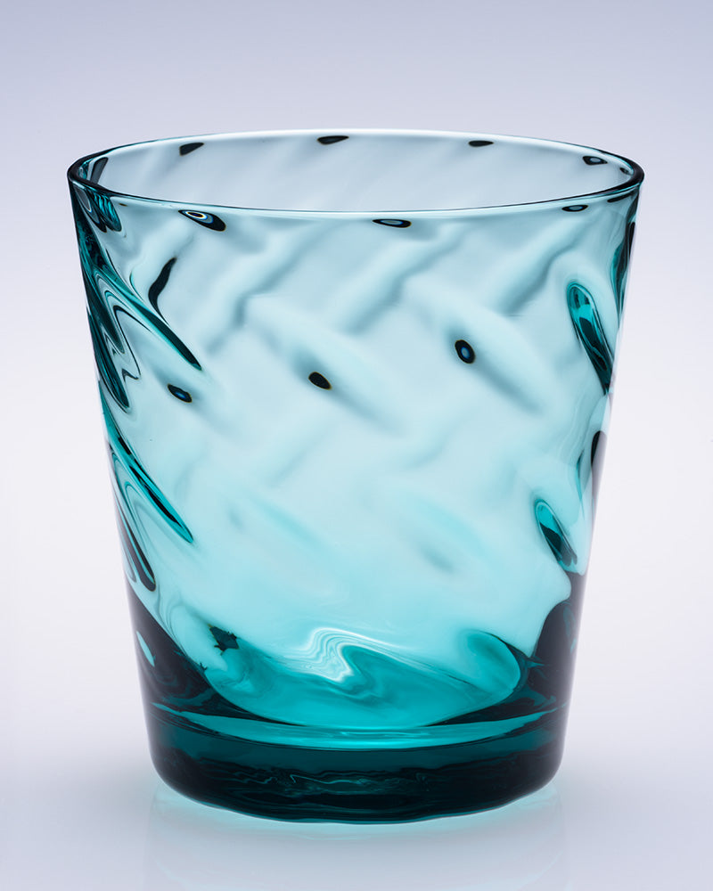 自動ガラスを再生 リサイクルオールドファッショングラス 無地・モール模様 220cc