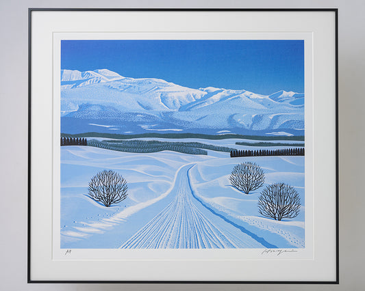 永井博「北海道三部作」公式ハイエンドレプリカ/雪道