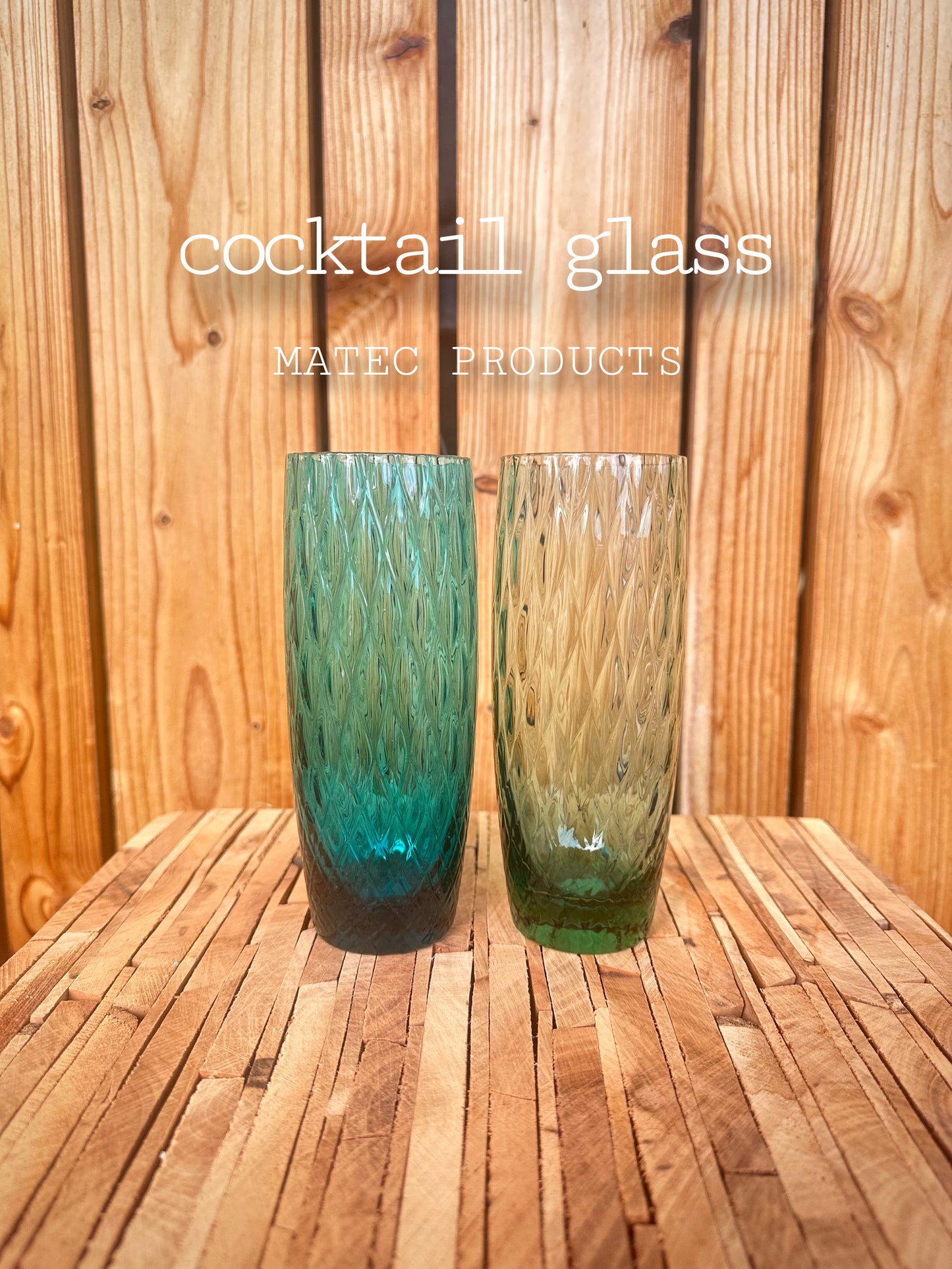 自動車ガラスを再生　リサイクルカクテルグラス　網目模様　320cc