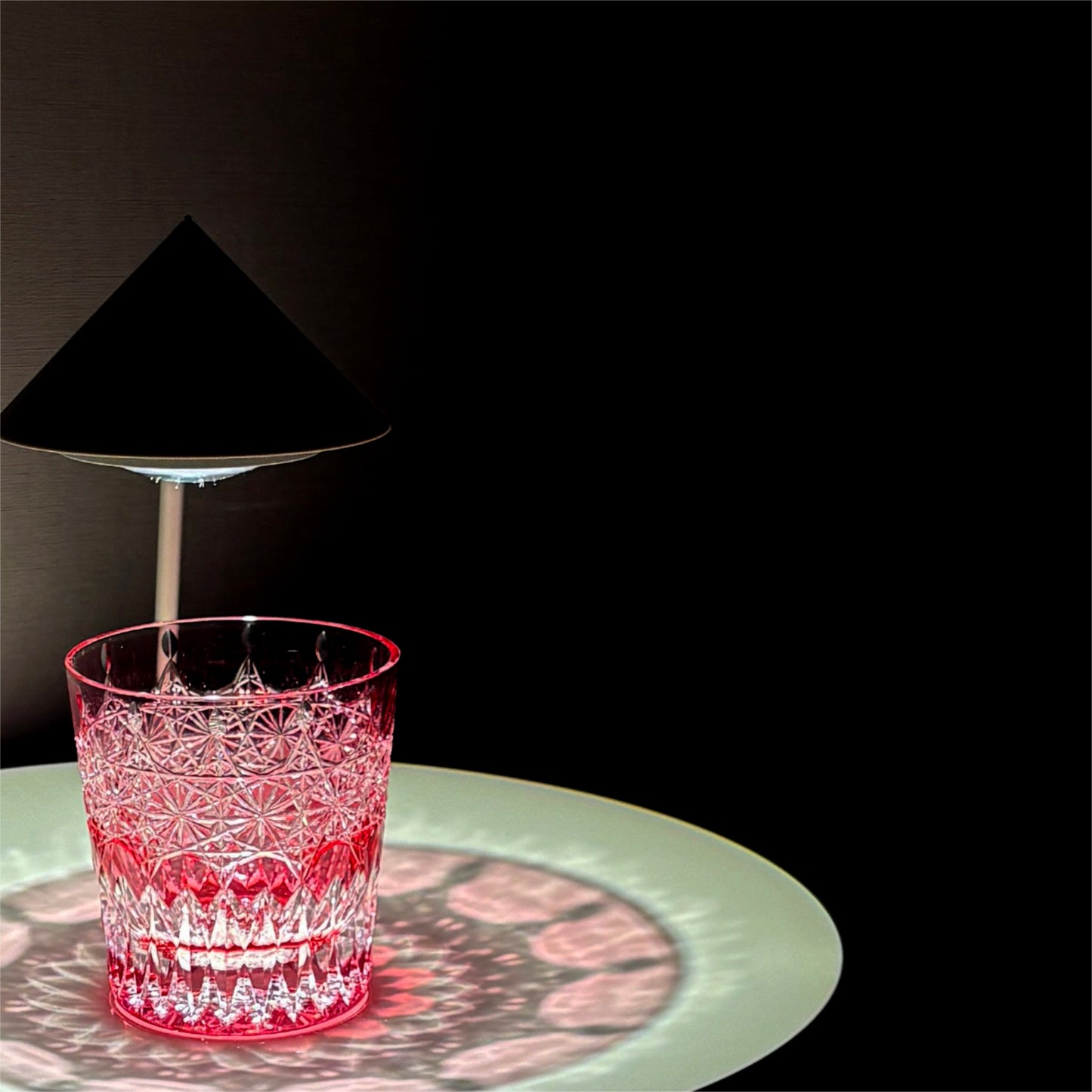 小樽切子　オールドファッショングラス　金銀銅を再生　ティアラ・花籠目模様　