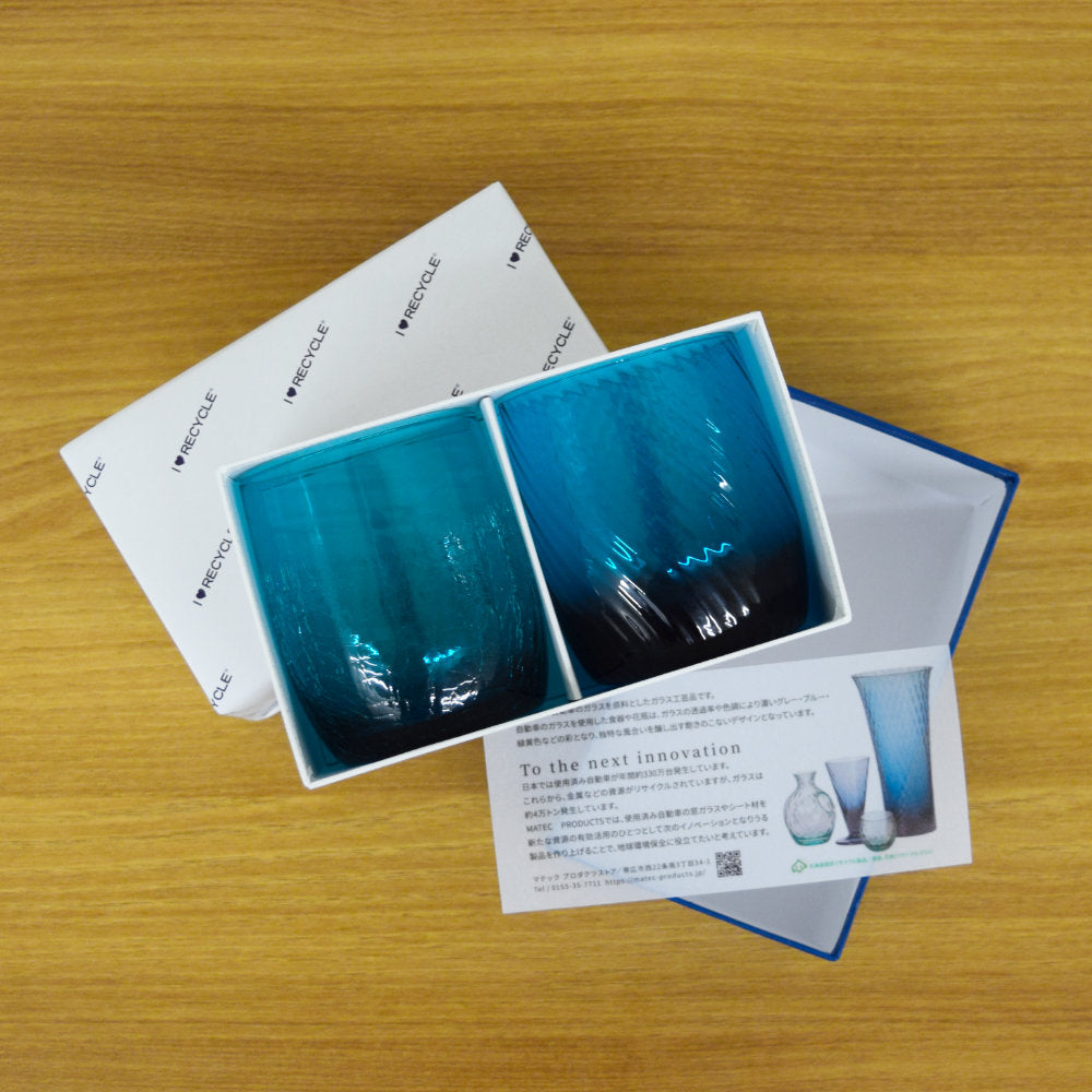 【小樽硝子】リサイクルロックグラス クリスマス限定特別ギフトセット